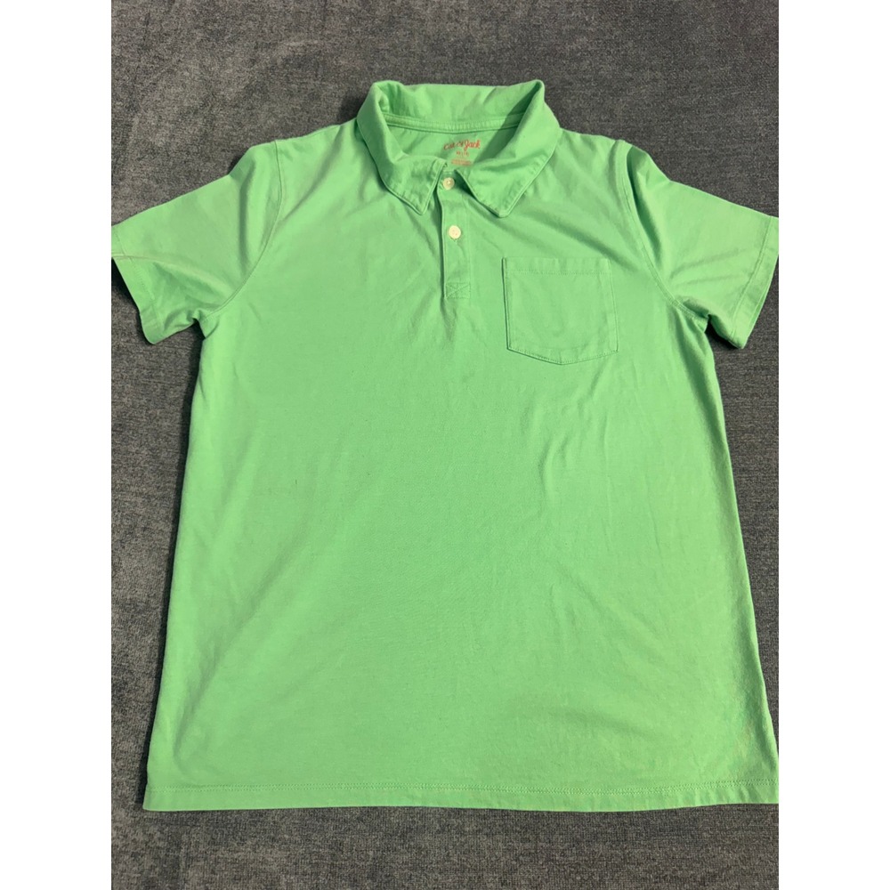 Cat & Jack Boys XL 14 Green Short Sleeve Pocket Polo Shirt